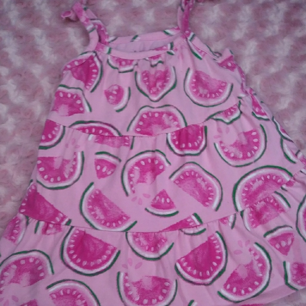 Watermelon spaghetti strap dress